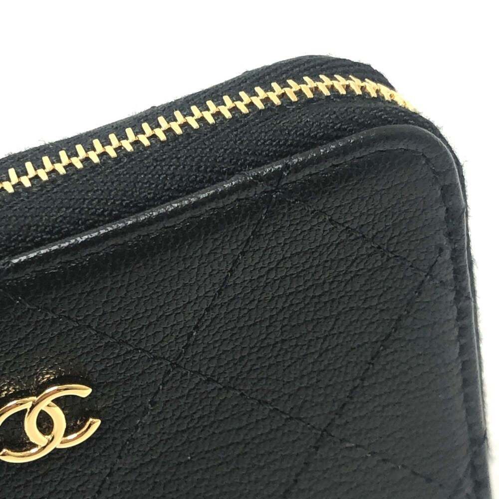 CHANEL Black Leather Logo Wallet - Picture 10 of 15